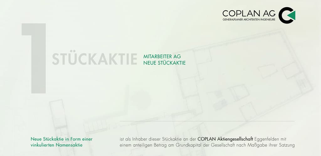 Mitarbeiter Aktie der COPLAN AG