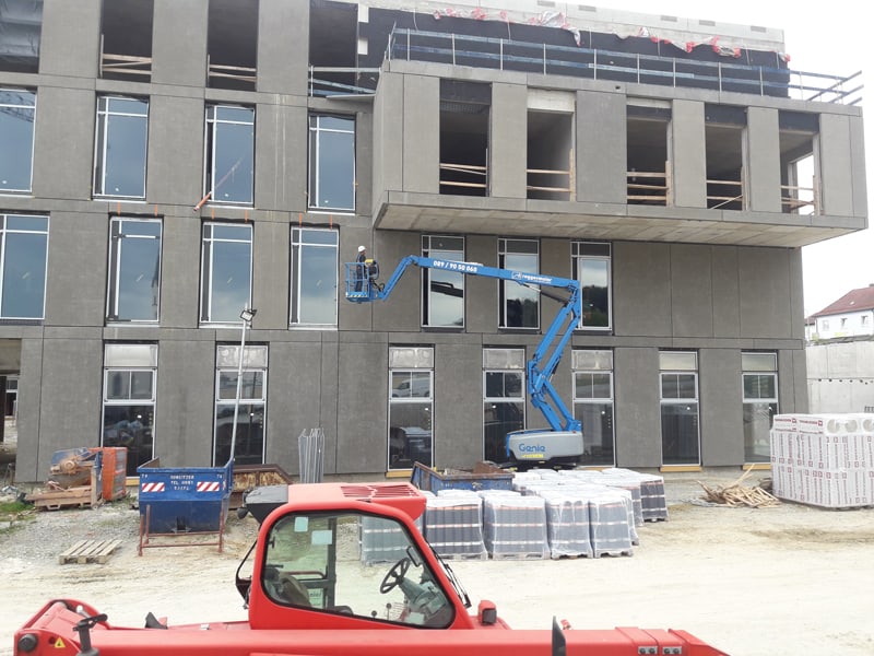 Baustelle Neubau Berufsbildungszentrum Vilshofen