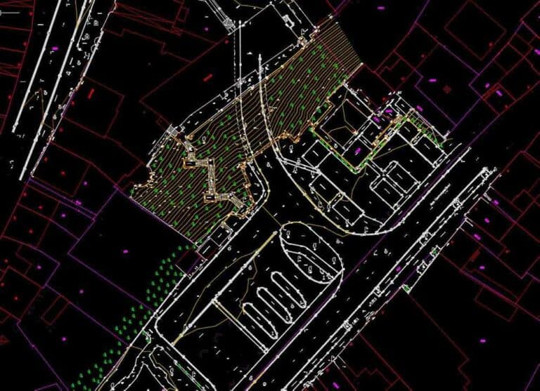 Digitale Tachymetrische Vermessung Lageplan CAD