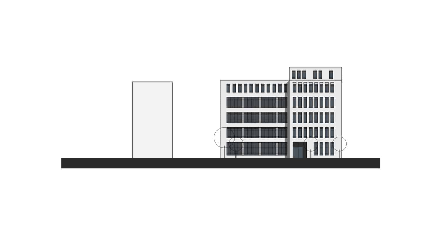 Digitale Zeichnung Industriebau Machbarkeitsstudie Wacker Chemie AG