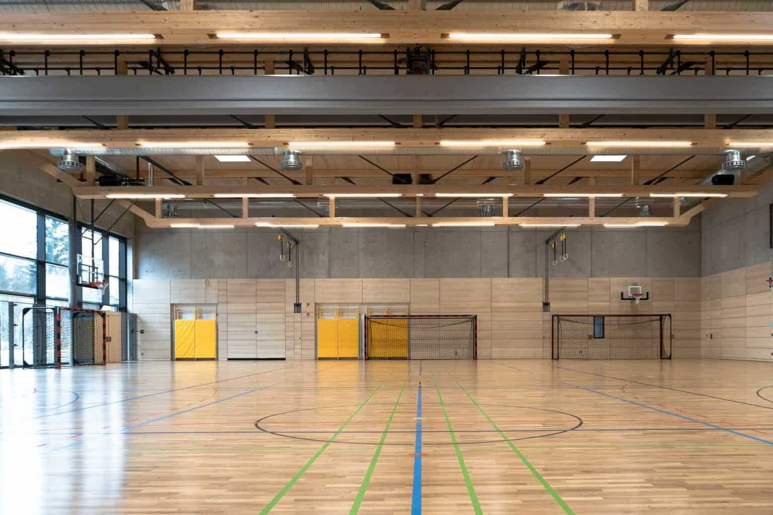 Berufliches Schulzentrum Mühldorfer Sporthalle Innenaufnahme