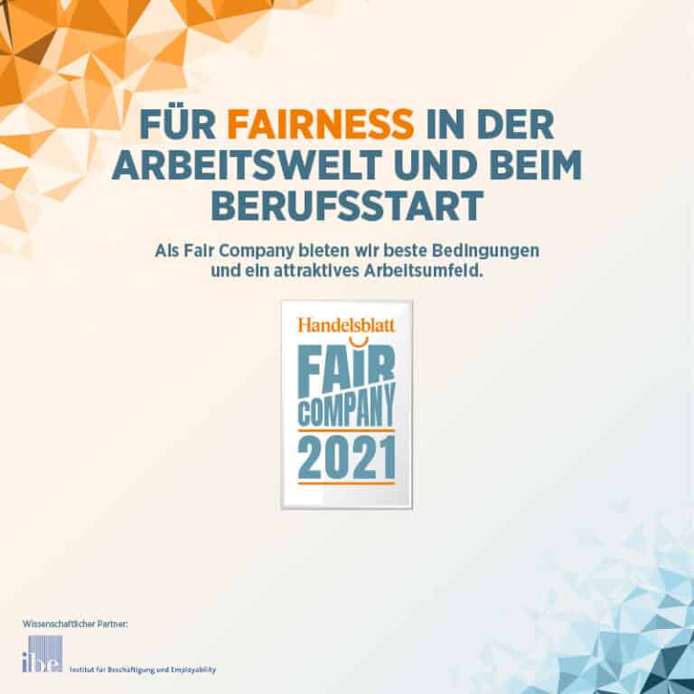 Handelsblatt Fair Company Zertifikat Auszeichnung COPLAN AG