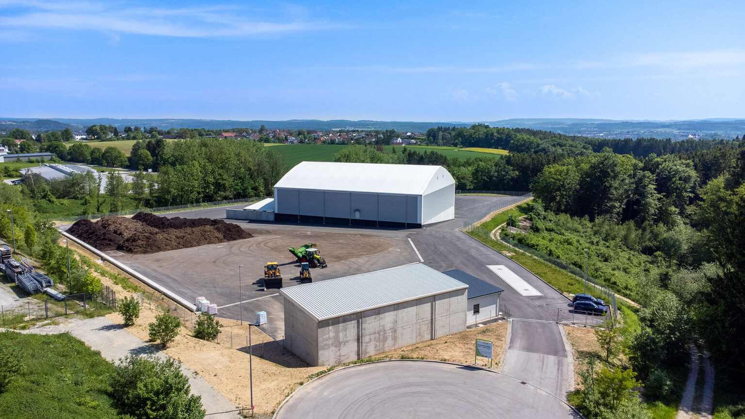 Kompostieranlage Albersdorf Luftaufnahme